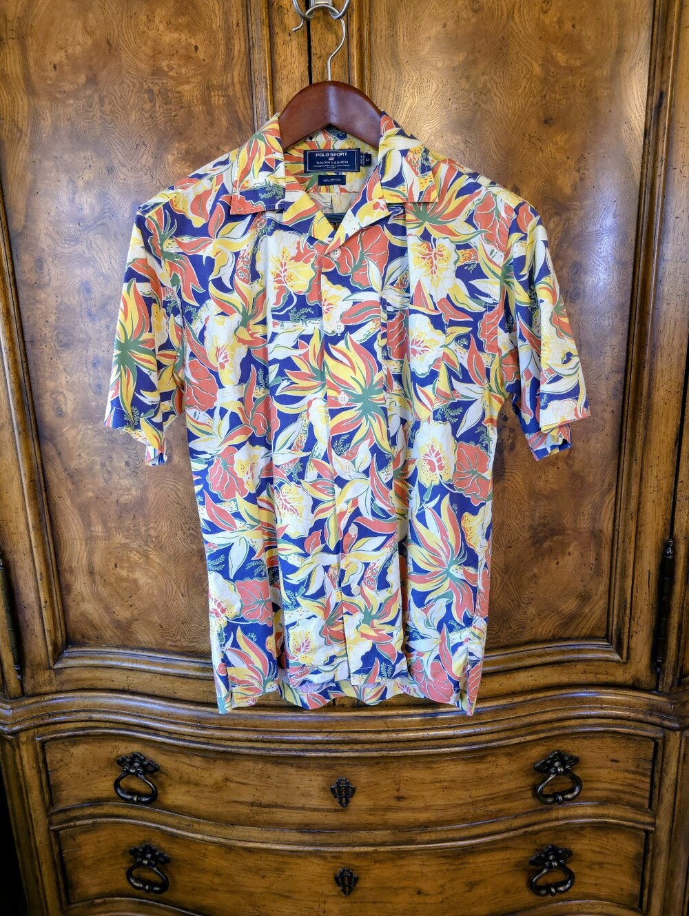 Polo Sport (M) Camp Shirt Yellow/orange